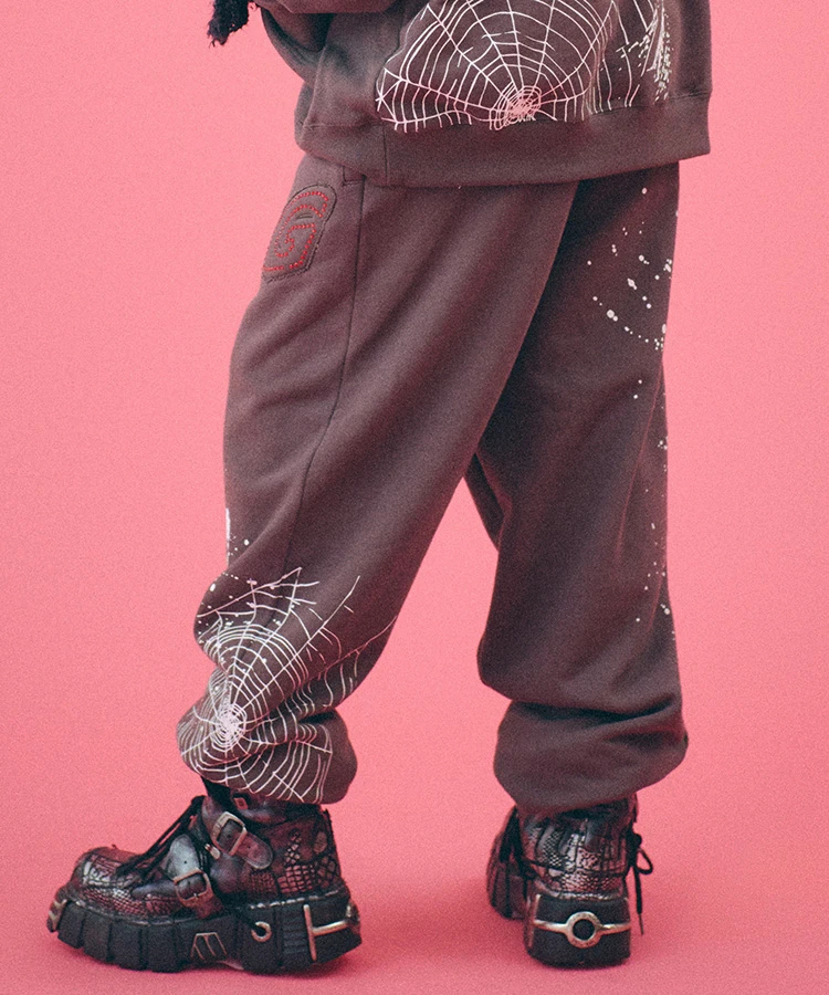 JACKROSE(ジャックローズ) |GALFY/ガルフィー スパイダー犬スウェットパンツ *セットアップ対応(MENS)