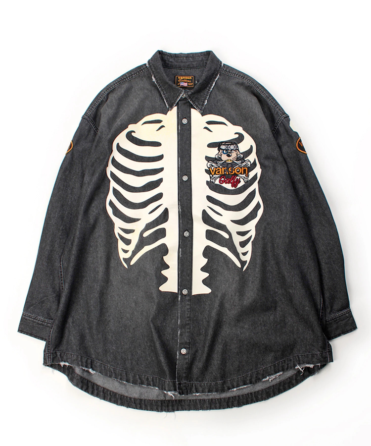 JACKROSE(ジャックローズ) |【VANSON×GALFY×JACKROSE】骨犬 Demin Shirts(MENS)