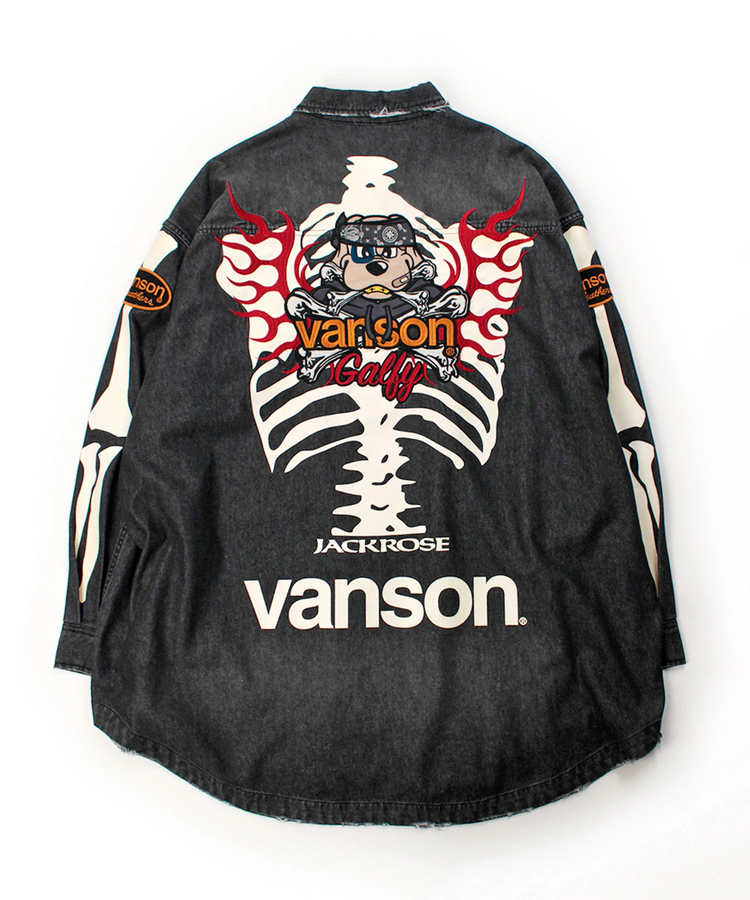 JACKROSE(ジャックローズ) |【VANSON×GALFY×JACKROSE】骨犬 Demin Shirts(MENS)