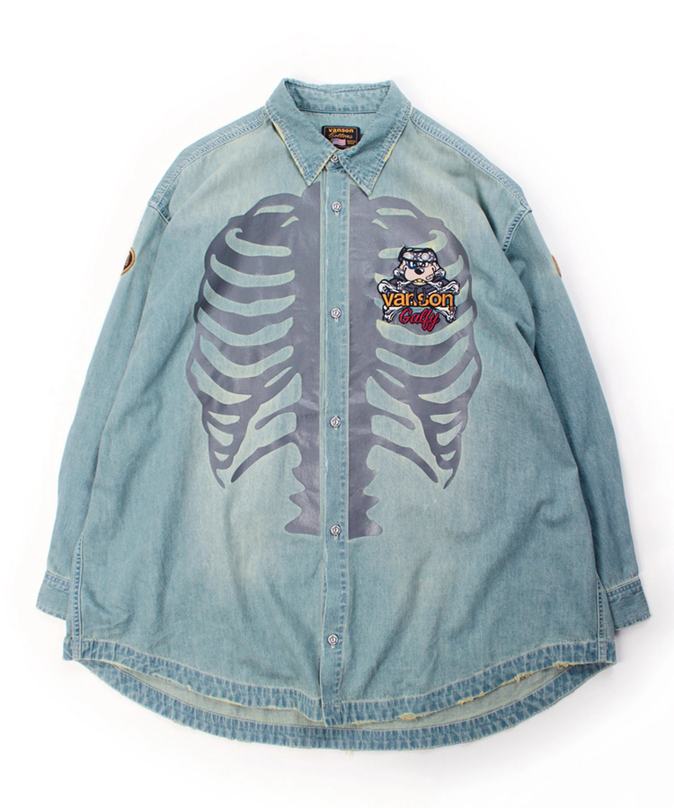 JACKROSE(ジャックローズ) |【VANSON×GALFY×JACKROSE】骨犬 Demin Shirts(MENS)