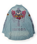 JACKROSE(ジャックローズ) |【VANSON×GALFY×JACKROSE】骨犬 Demin Shirts(MENS)
