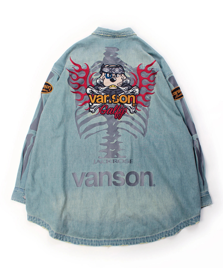 JACKROSE(ジャックローズ) |【VANSON×GALFY×JACKROSE】骨犬 Demin Shirts(MENS)