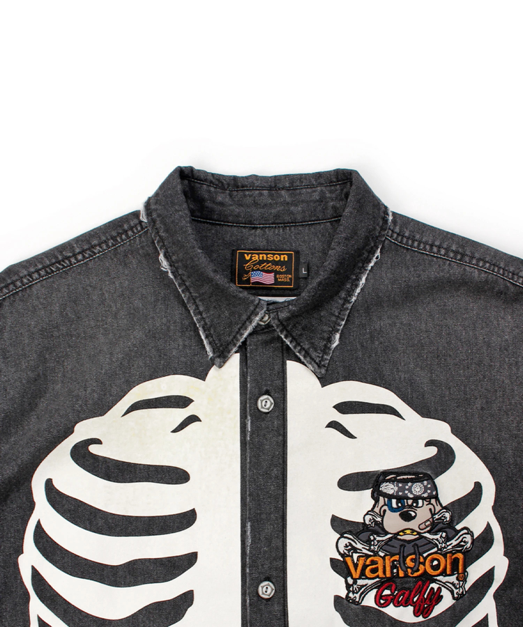 JACKROSE(ジャックローズ) |【VANSON×GALFY×JACKROSE】骨犬 Demin Shirts(MENS)