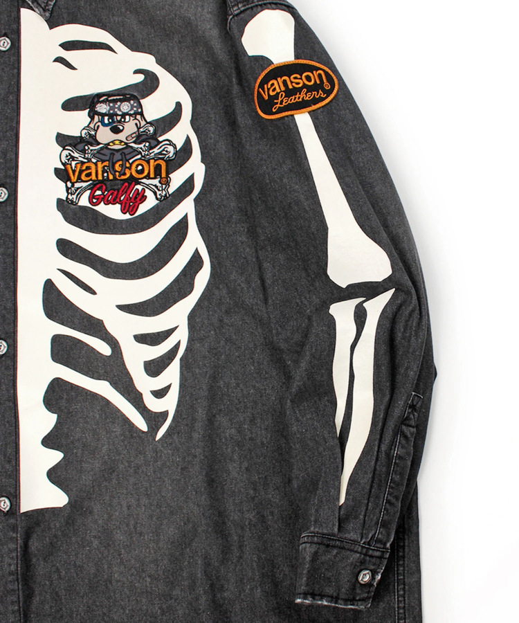 JACKROSE(ジャックローズ) |【VANSON×GALFY×JACKROSE】骨犬 Demin Shirts(MENS)