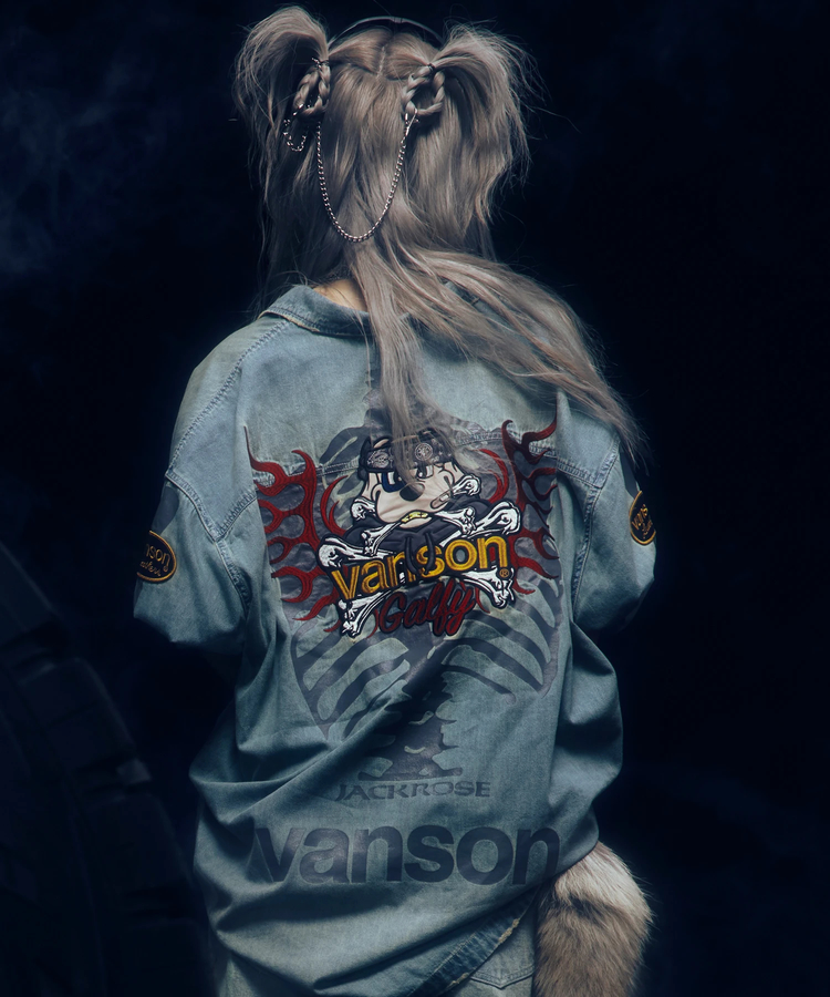 JACKROSE(ジャックローズ) |【VANSON×GALFY×JACKROSE】骨犬 Demin Shirts(MENS)