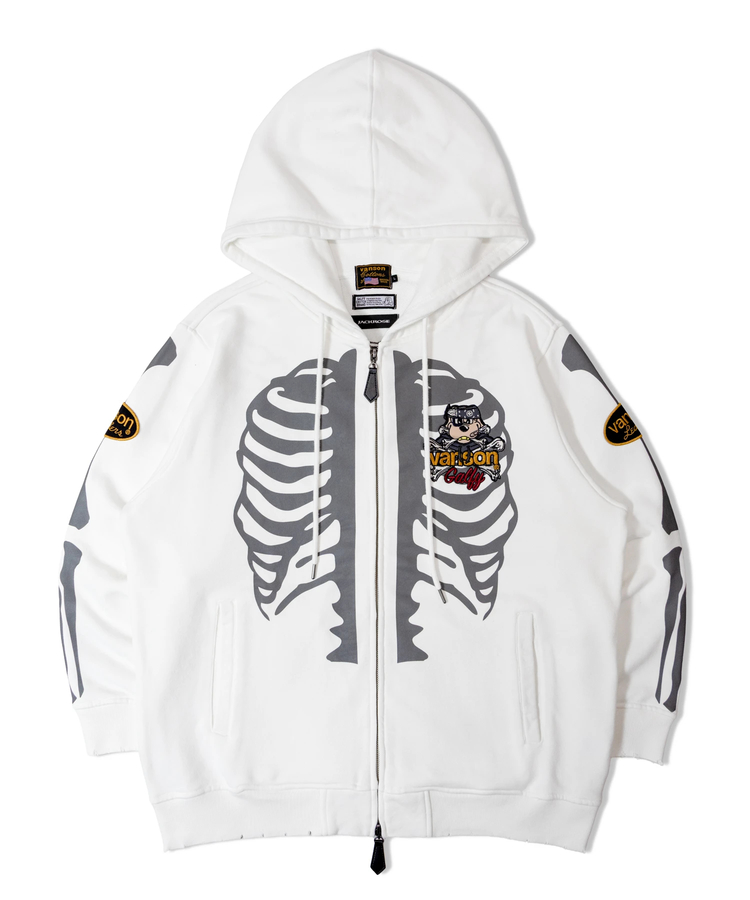 JACKROSE(ジャックローズ) |【VANSON×GALFY×JACKROSE】骨犬 Zip Hoodie(MENS)