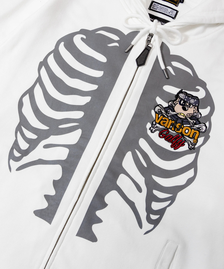 JACKROSE(ジャックローズ) |【VANSON×GALFY×JACKROSE】骨犬 Zip Hoodie(MENS)