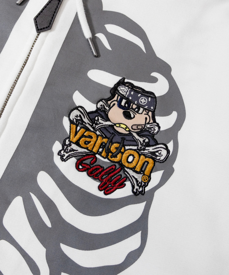 JACKROSE(ジャックローズ) |【VANSON×GALFY×JACKROSE】骨犬 Zip Hoodie(MENS)