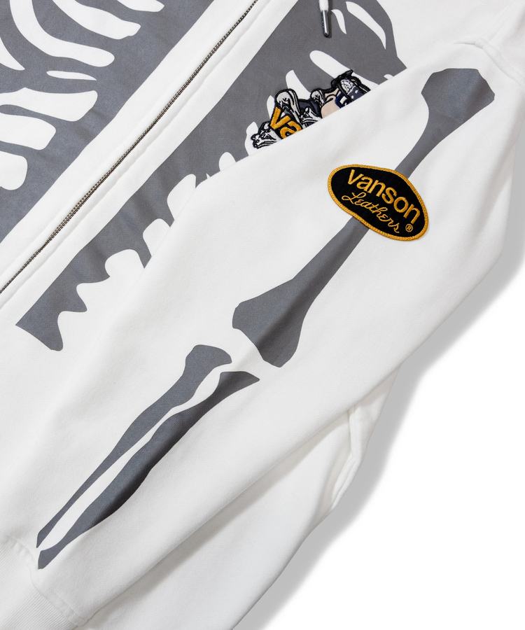 JACKROSE(ジャックローズ) |【VANSON×GALFY×JACKROSE】骨犬 Zip Hoodie(MENS)