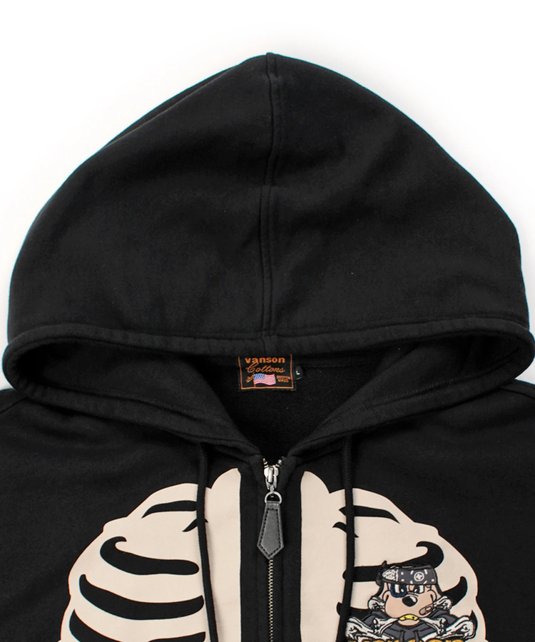 JACKROSE(ジャックローズ) |【VANSON×GALFY×JACKROSE】骨犬 Zip Hoodie(MENS)