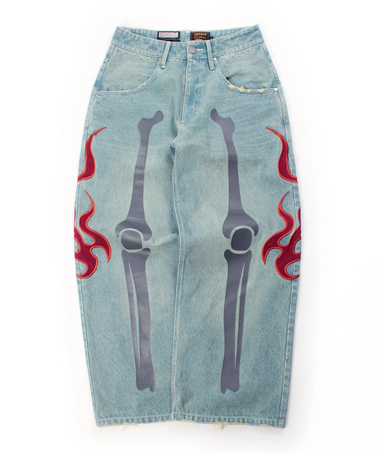 JACKROSE(ジャックローズ) |【VANSON×GALFY×JACKROSE】骨犬 Buggy Denim Pants(MENS)