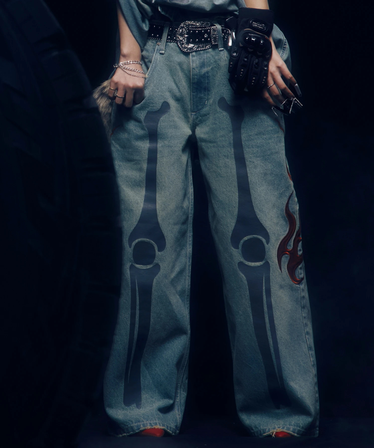 JACKROSE(ジャックローズ) |【VANSON×GALFY×JACKROSE】骨犬 Buggy Denim Pants(MENS)