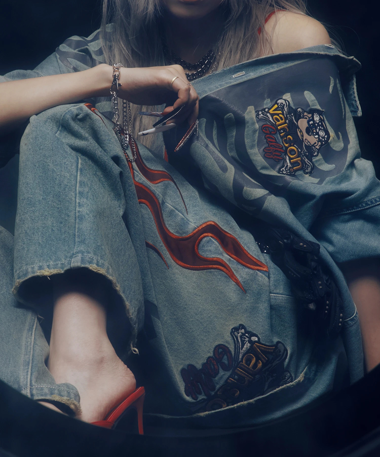 JACKROSE(ジャックローズ) |【VANSON×GALFY×JACKROSE】骨犬 Buggy Denim Pants(MENS)