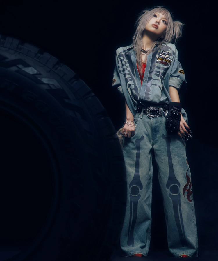 JACKROSE(ジャックローズ) |【VANSON×GALFY×JACKROSE】骨犬 Buggy Denim Pants(MENS)
