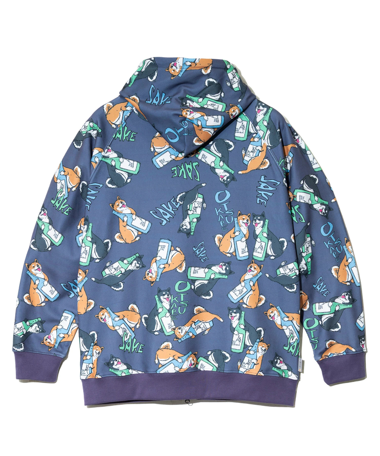 go slow caravan(ゴースローキャラバン) |寝るまで気持ちいい総柄スムースZIPフーディー (MENS)