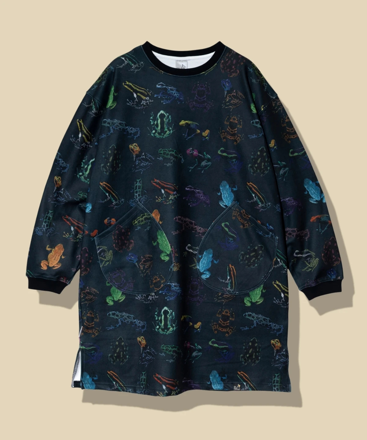 go slow caravan(ゴースローキャラバン) |寝るまで気持ちいい総柄スムースワンピース (WOMENS)