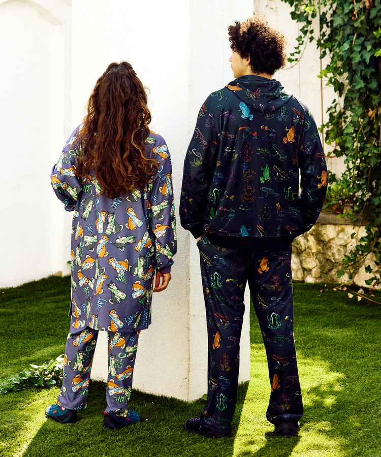 go slow caravan(ゴースローキャラバン) |寝るまで気持ちいい総柄スムースワンピース (WOMENS)