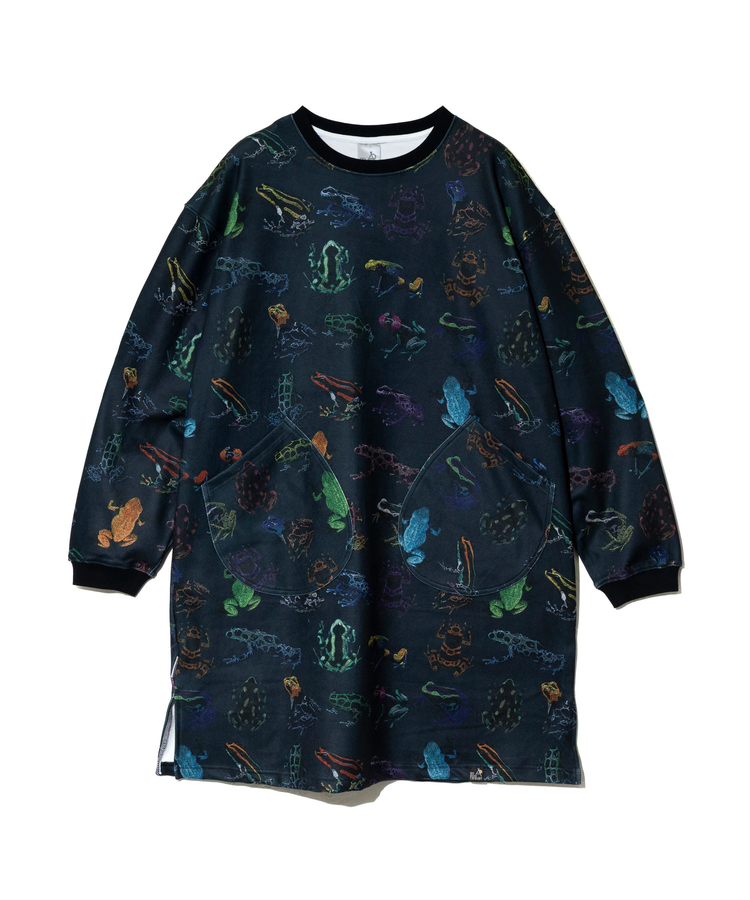 go slow caravan(ゴースローキャラバン) |寝るまで気持ちいい総柄スムースワンピース (WOMENS)