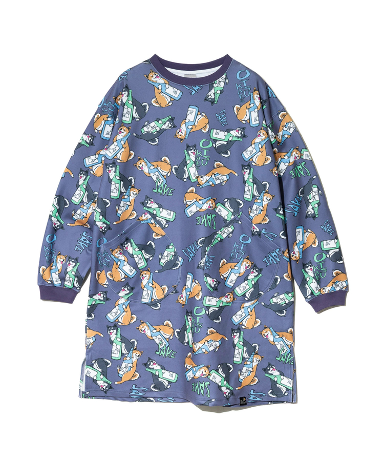 go slow caravan(ゴースローキャラバン) |寝るまで気持ちいい総柄スムースワンピース (WOMENS)