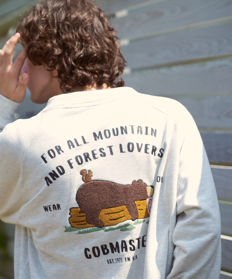 go slow caravan(ゴースローキャラバン) |COBMASTER/コブマスター 裏毛×プリント カーディガン (MENS)