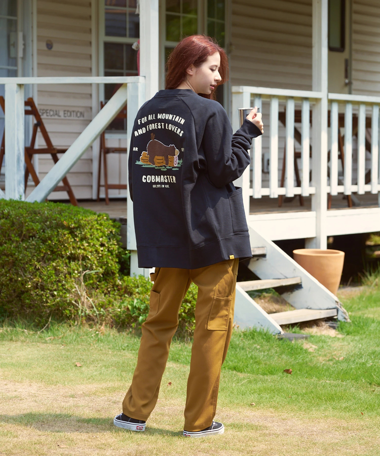 go slow caravan(ゴースローキャラバン) |COBMASTER/コブマスター 裏毛×プリント カーディガン (MENS)