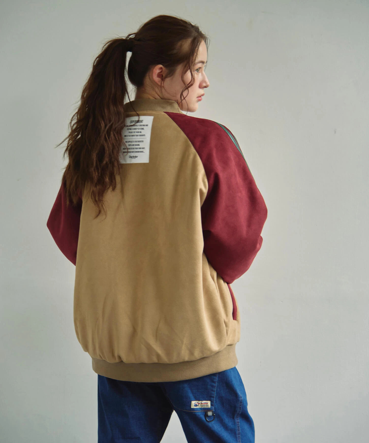 go slow caravan(ゴースローキャラバン) |DUCKSTER/ダックスター スエード/レザー調コンビ スタジアムジャケット (MENS)