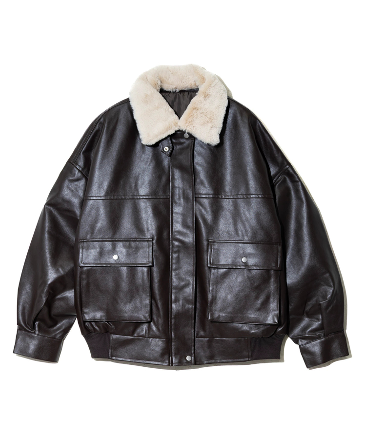 go slow caravan(ゴースローキャラバン) |Fun Fashion Future/ファンファッションフューチャー ティペット付きフェイクレザーブルゾン (WOMENS)