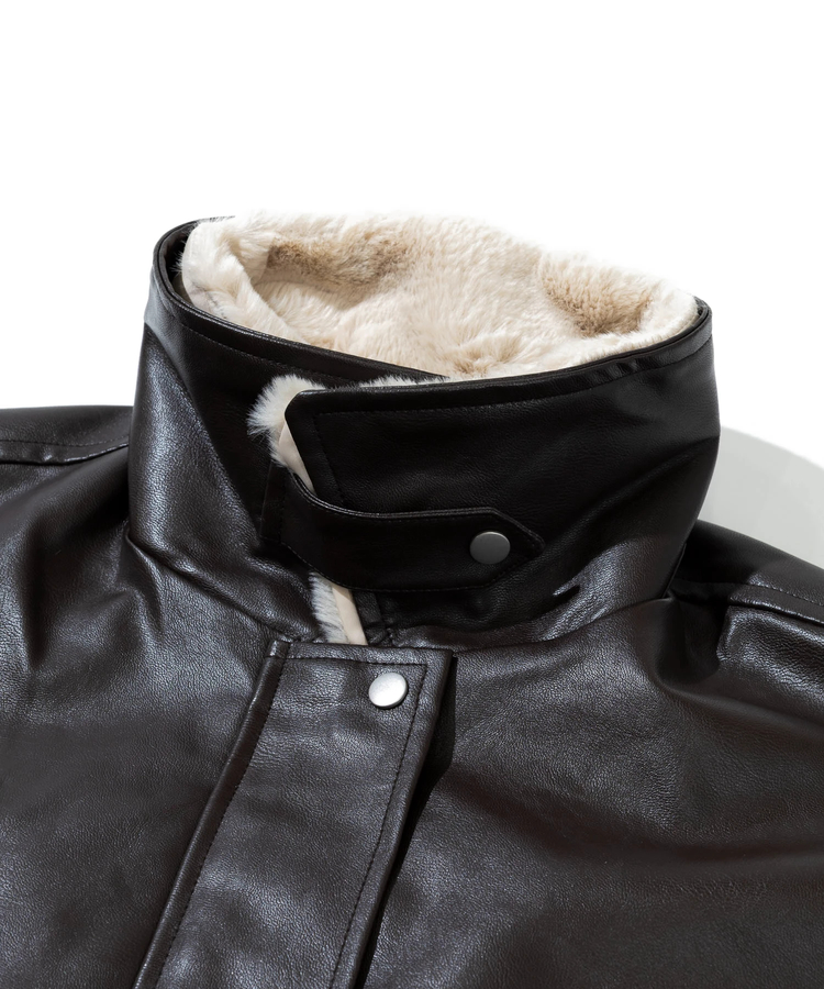 go slow caravan(ゴースローキャラバン) |Fun Fashion Future/ファンファッションフューチャー ティペット付きフェイクレザーブルゾン (WOMENS)