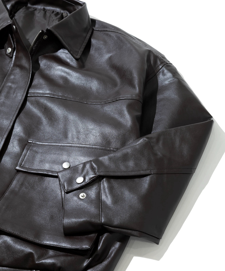 go slow caravan(ゴースローキャラバン) |Fun Fashion Future/ファンファッションフューチャー ティペット付きフェイクレザーブルゾン (WOMENS)