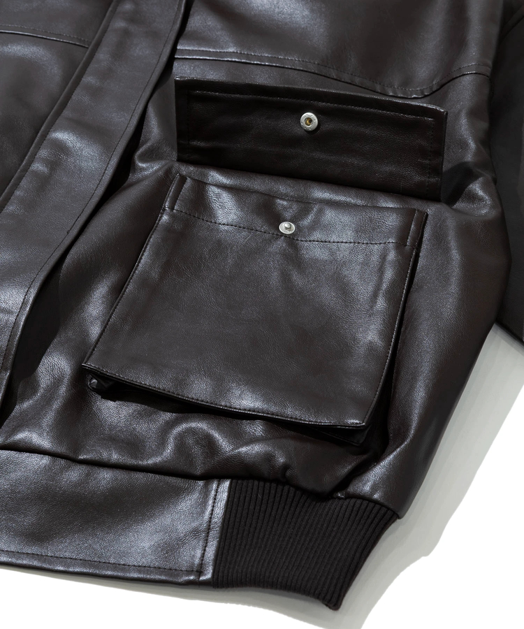 go slow caravan(ゴースローキャラバン) |Fun Fashion Future/ファンファッションフューチャー ティペット付きフェイクレザーブルゾン (WOMENS)