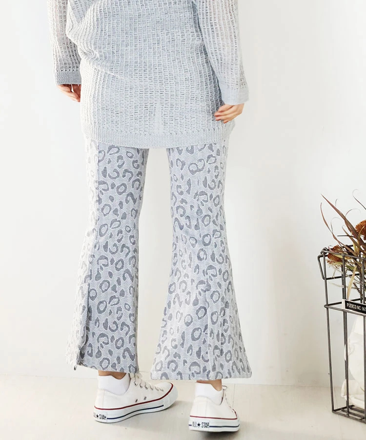 JACKROSE(ジャックローズ) |ARL ヒョウ柄ジャガードフレアーパンツ(WOMENS)