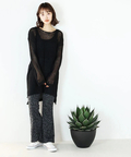 JACKROSE(ジャックローズ) |ARL ヒョウ柄ジャガードフレアーパンツ(WOMENS)