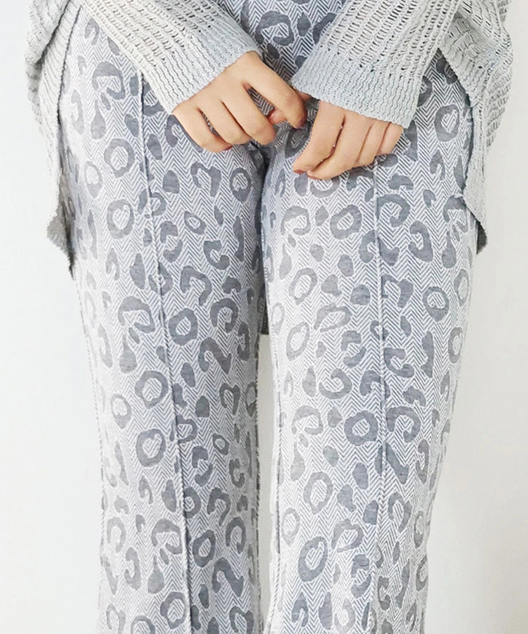 JACKROSE(ジャックローズ) |ARL ヒョウ柄ジャガードフレアーパンツ(WOMENS)