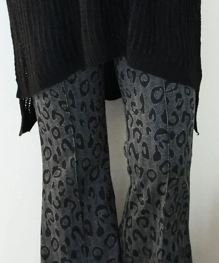 JACKROSE(ジャックローズ) |ARL ヒョウ柄ジャガードフレアーパンツ(WOMENS)