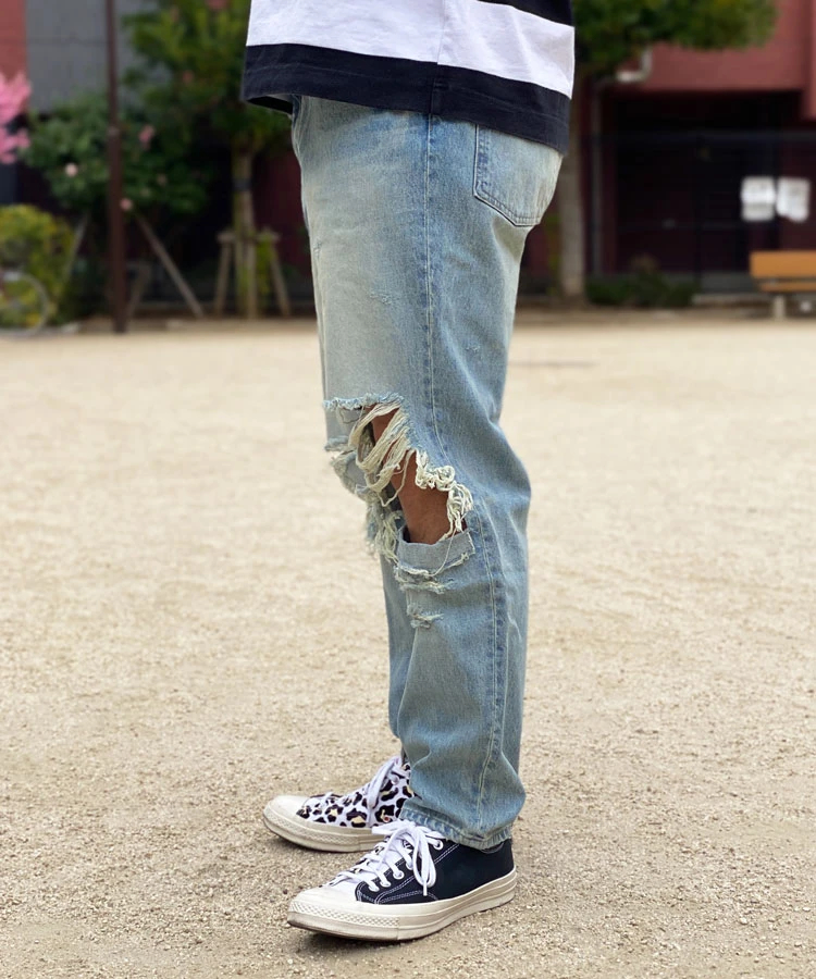 JACKROSE(ジャックローズ) |JE ワイドテーパードダメージデニム(MENS)