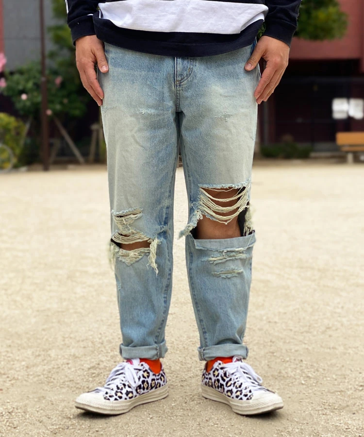 JACKROSE(ジャックローズ) |JE ワイドテーパードダメージデニム(MENS)