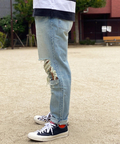 JACKROSE(ジャックローズ) |JE ワイドテーパードダメージデニム(MENS)