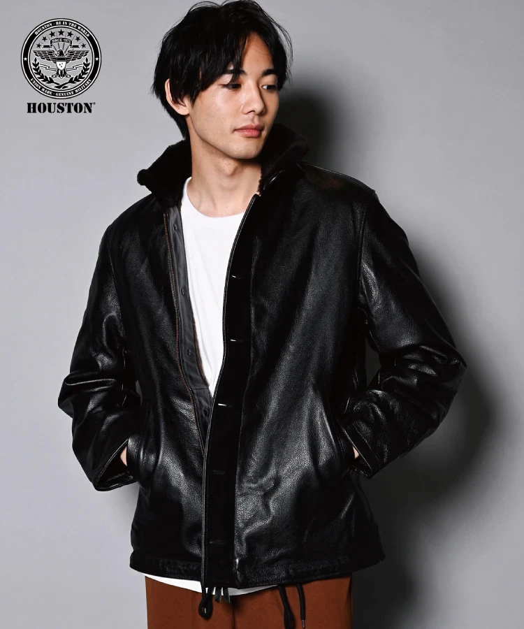 JACKROSE(ジャックローズ) |HOUSTON/ヒューストン N-1 DECK LEATHER JACKET