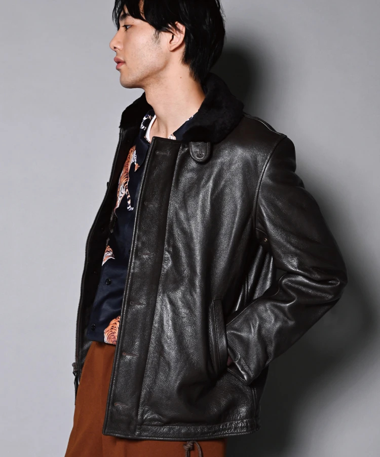 JACKROSE(ジャックローズ) |HOUSTON/ヒューストン N-1 DECK LEATHER JACKET