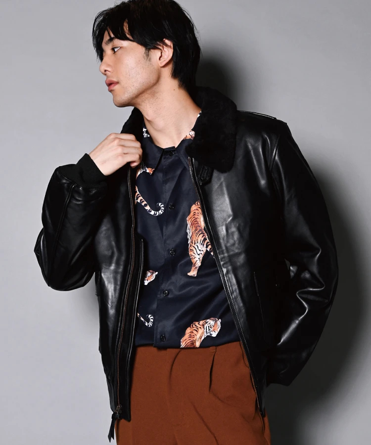 HOUSTON/ヒューストン G-1 LEATHER JACKET｜ファッション通販 SANKO ...