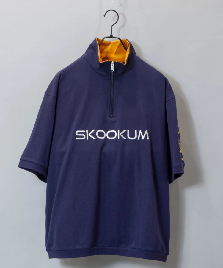 JACKROSE(ジャックローズ) |SKOOKUM / スクーカム 別注JEハーフジップスタンド半袖ポロシャツ