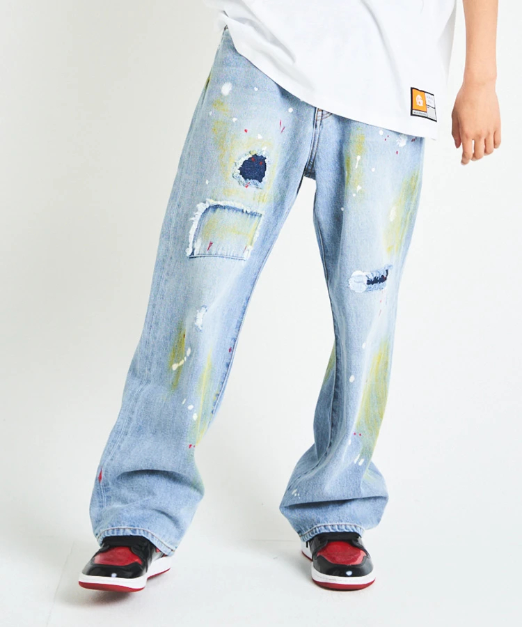 GA COLORFULL-PAINT WIDE DENIM｜ファッション通販 SANKO BAZAAR