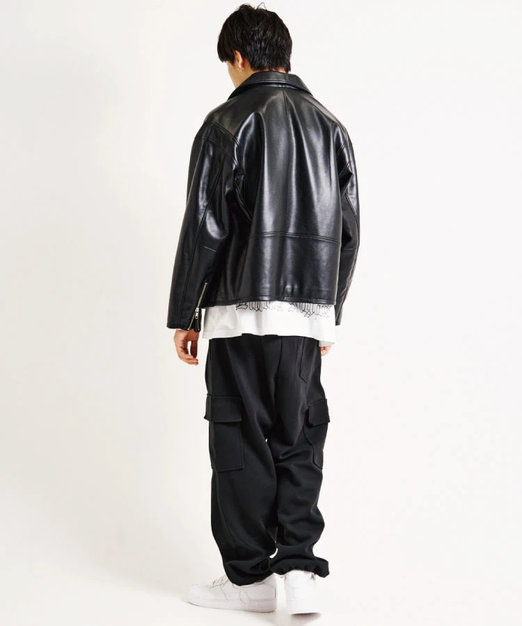 JE PU OVERSIZE DOUBLE RIDERS｜ファッション通販 SANKO BAZAAR