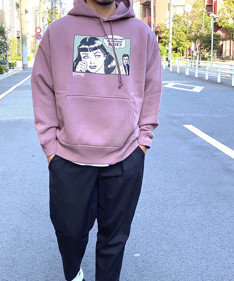 THRASHER スラッシャー　ロイ・リキテンスタイン風　パーカー　L ブラック