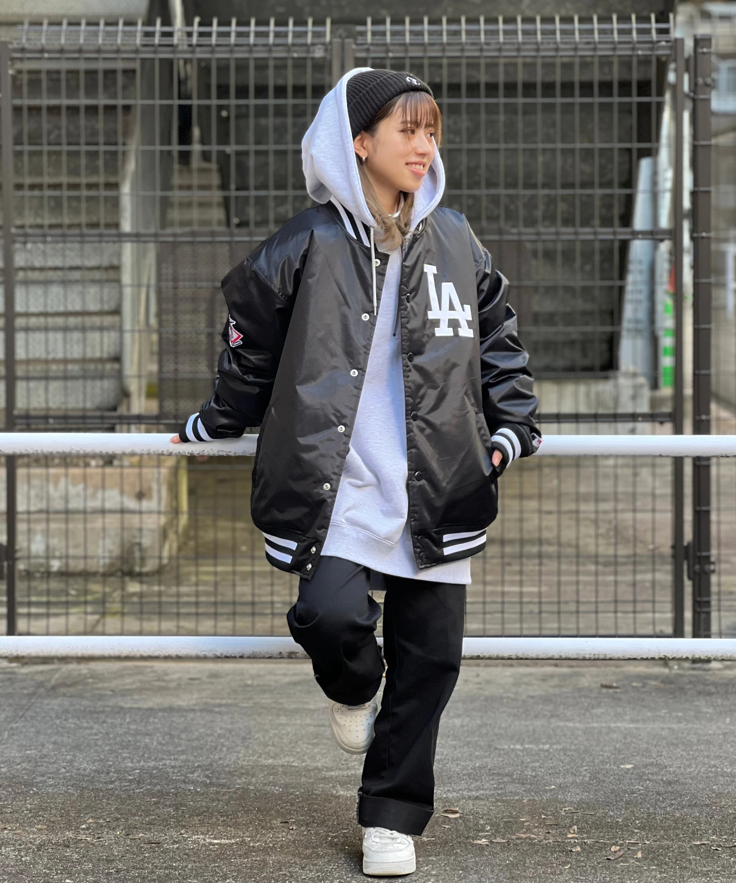 MLB/メジャーリーグベースボー-SATIN-JKT-