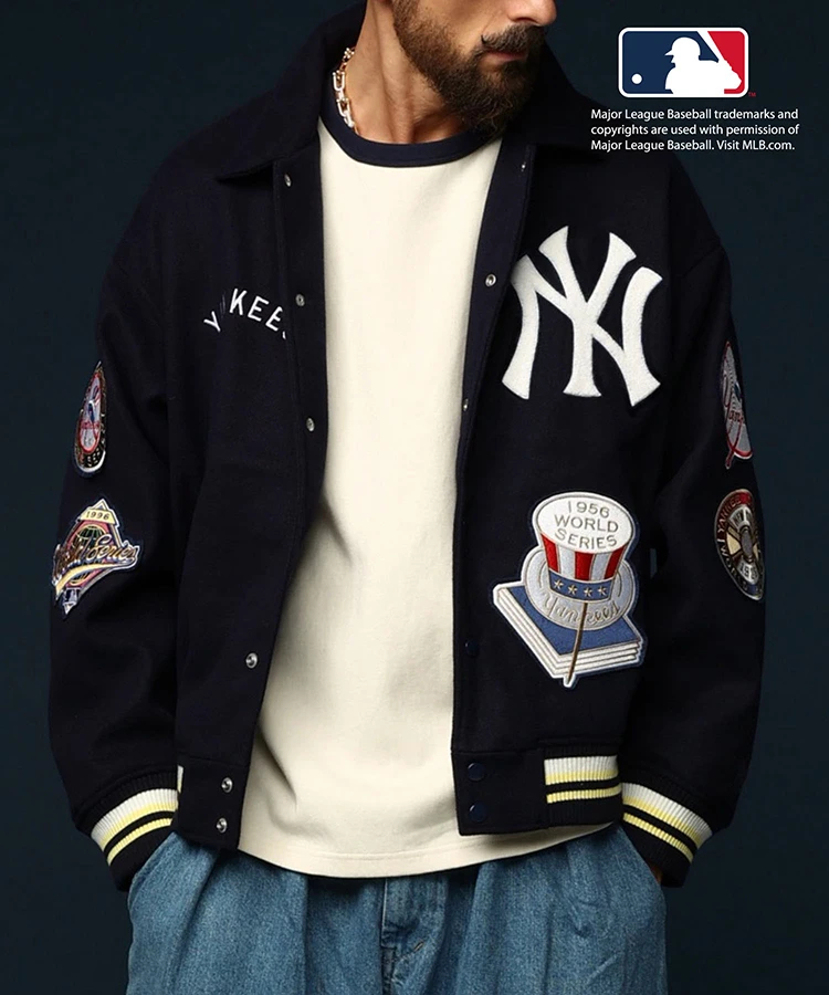 MLB / エムエルビー COOPERSTOWN NY ワッペンスタジャン｜ファッション
