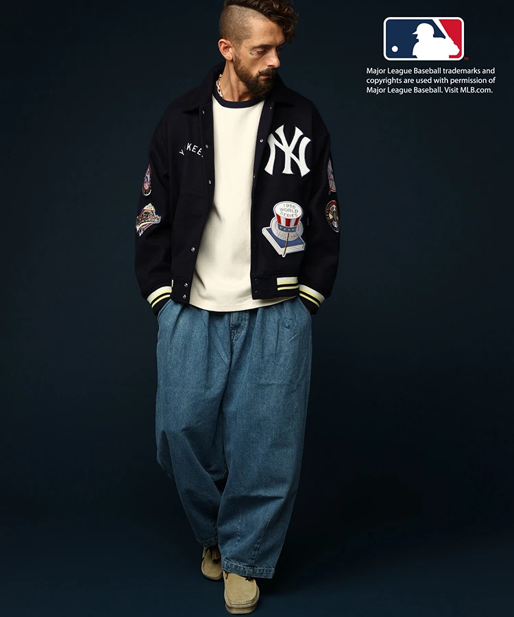 MLB / エムエルビー COOPERSTOWN NY ワッペンスタジャン｜ファッション 