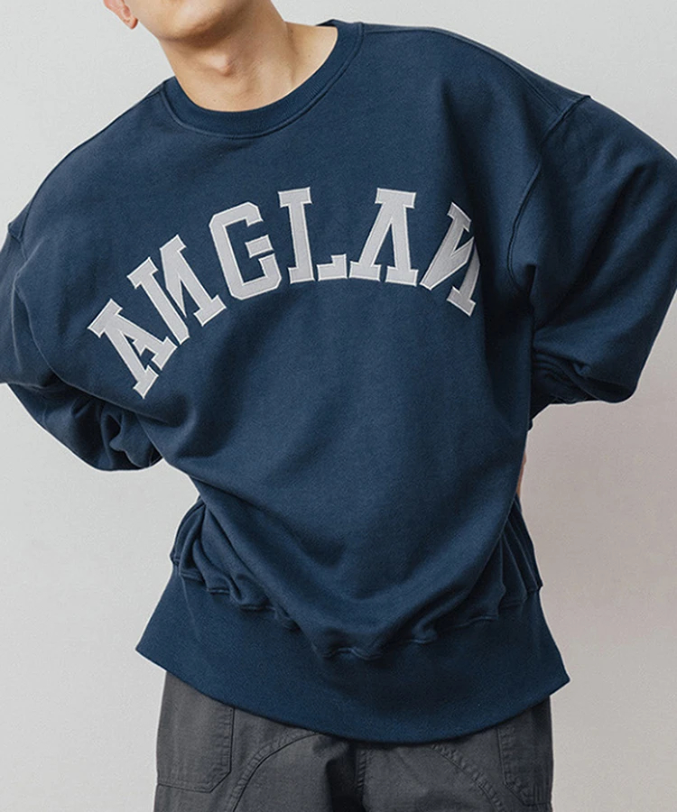 AG / アングラン -Applique Big Logo Sweat Shirt｜ファッション通販