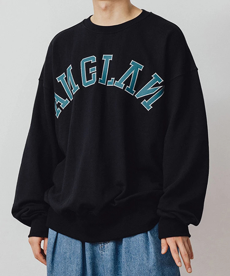 ANGLAN / アングラン-Applique Big Logo Sweat Shirt｜ファッション