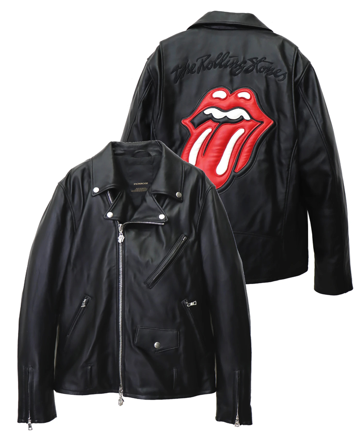 THE ROLLING STONES×JACKROSE】LAMB LEATHER W RIDERS｜ファッション ...